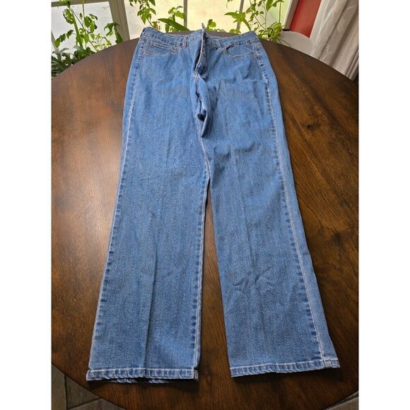 Lee Classic Fit At The Waist Straight Jean Women's Size 18 Medium Blue High Rise - Picture 2 of 11